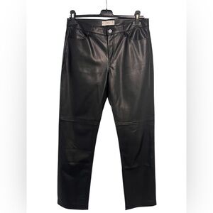 Mango Black Leather Pants